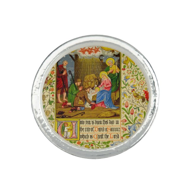Nativity | Unto you is born this day Ring (Front)