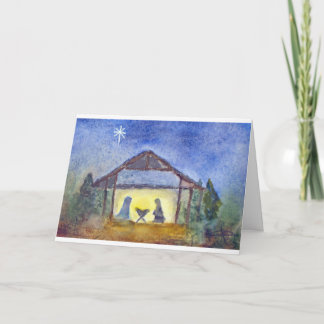 "Nativity" Watercolor Card