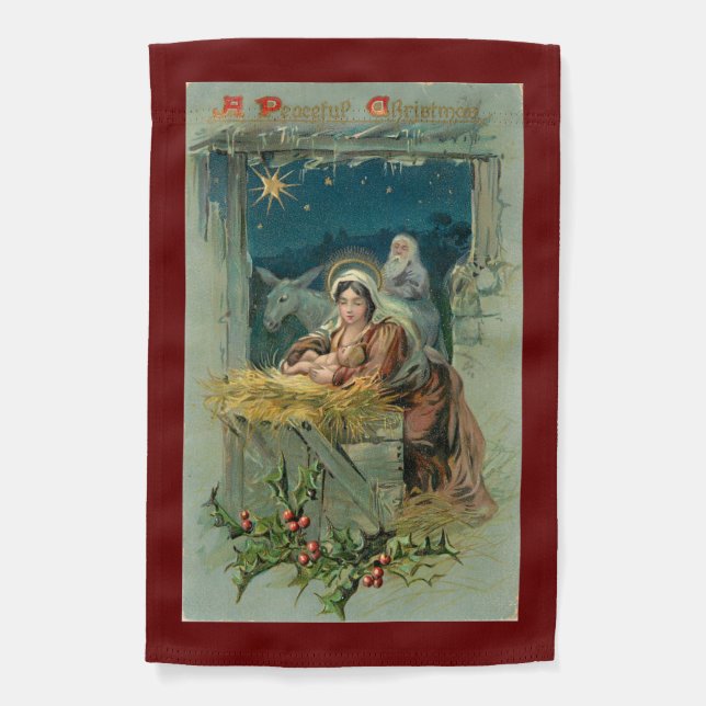 Nativity Weatherproof Garden Flag (Front)