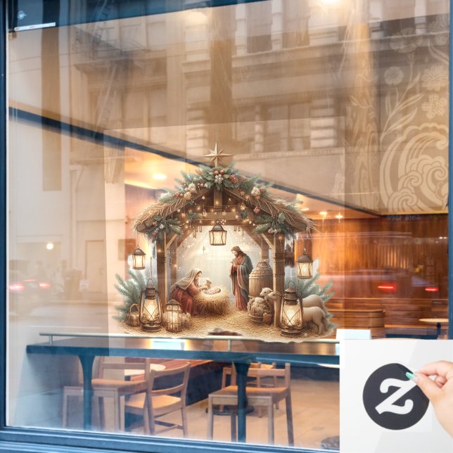 Nativity Window Cling (Cafe Window)
