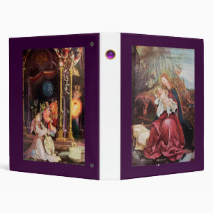 NATIVITY WITH ANGELS _ MAGIC OF CHRISTMAS 3 RING BINDER