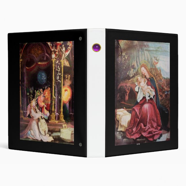 NATIVITY WITH ANGELS _ MAGIC OF CHRISTMAS 3 RING BINDER (Background)