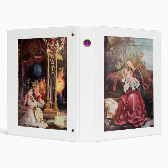 NATIVITY WITH ANGELS _ MAGIC OF CHRISTMAS 3 RING BINDER (Background)