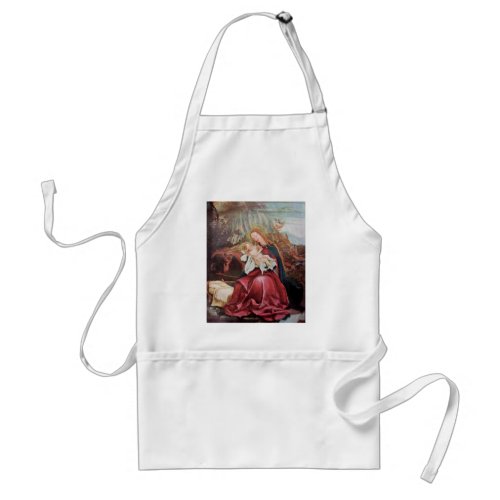 NATIVITY WITH ANGELS _ MAGIC OF CHRISTMAS ADULT APRON