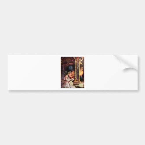 NATIVITY WITH ANGELS _ MAGIC OF CHRISTMAS BUMPER STICKER