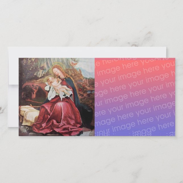 NATIVITY WITH ANGELS - MAGIC OF CHRISTMAS Digital Holiday Card (Front)