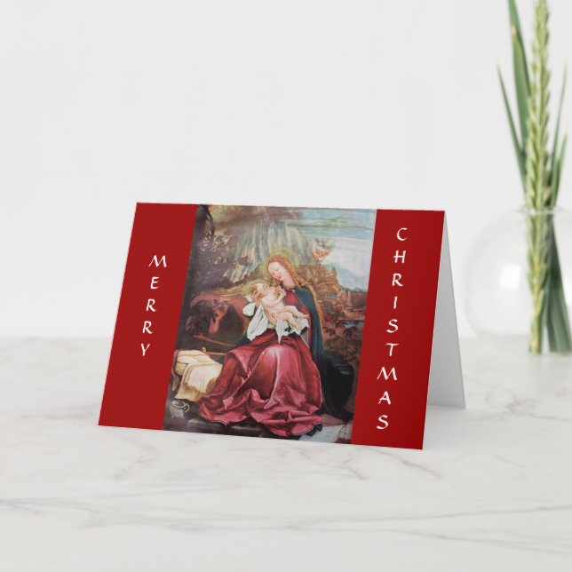 NATIVITY WITH ANGELS - MAGIC OF CHRISTMAS HOLIDAY CARD (Front)