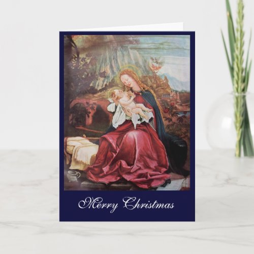 NATIVITY WITH ANGELS _ MAGIC OF CHRISTMAS HOLIDAY CARD