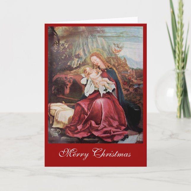 NATIVITY WITH ANGELS - MAGIC OF CHRISTMAS HOLIDAY CARD (Front)