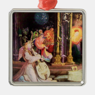 NATIVITY WITH ANGELS - MAGIC OF CHRISTMAS METAL ORNAMENT