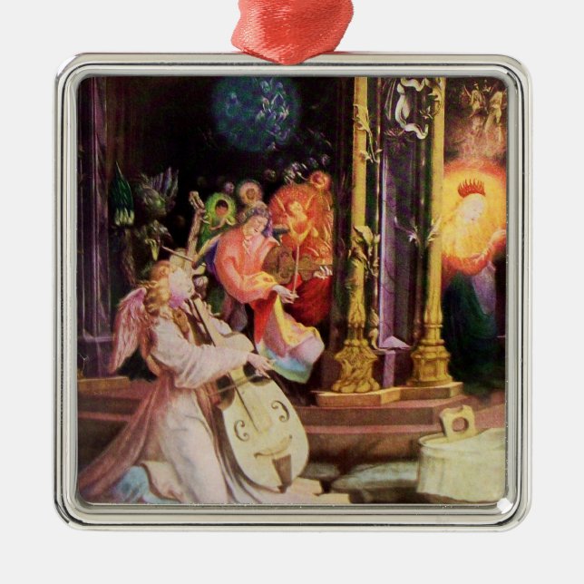 NATIVITY WITH ANGELS - MAGIC OF CHRISTMAS METAL ORNAMENT (Front)