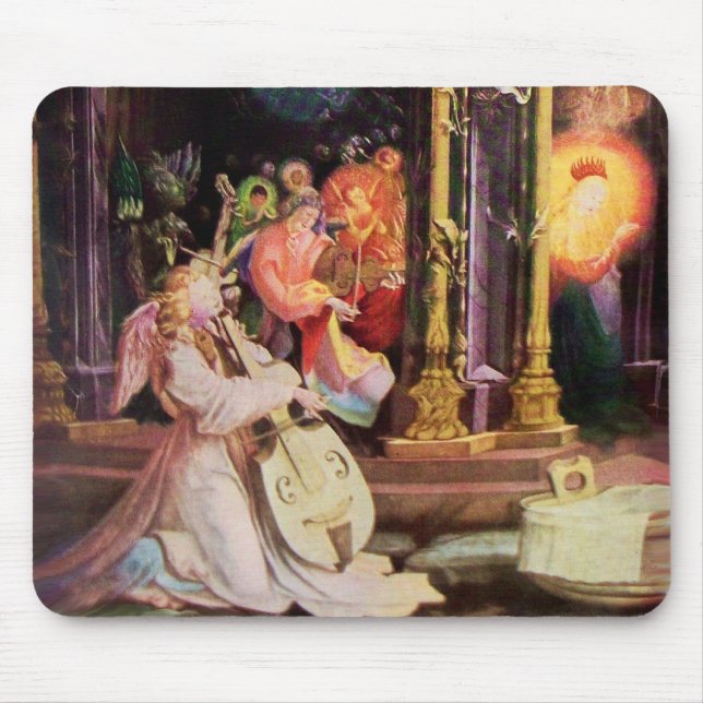 NATIVITY WITH ANGELS - MAGIC OF CHRISTMAS MOUSE PAD (Front)