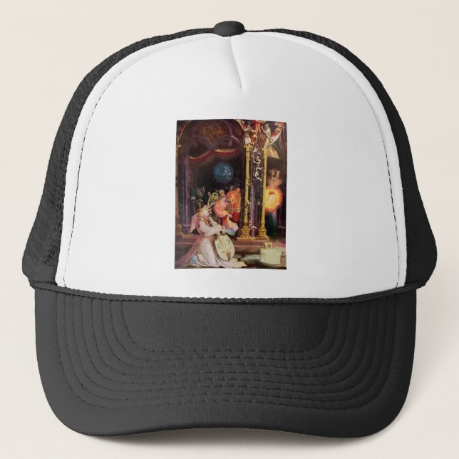 NATIVITY WITH ANGELS - MAGIC OF CHRISTMAS TRUCKER HAT (Front)