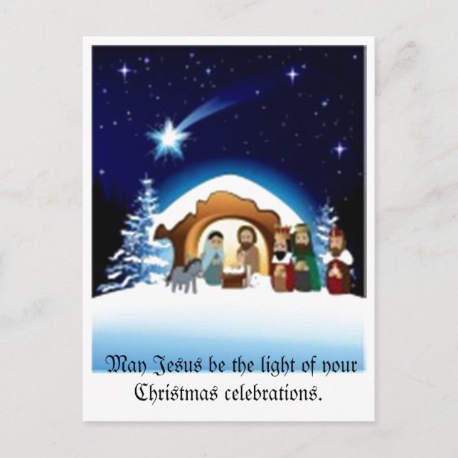 Nativity with the Holy Family Postcard (Front)