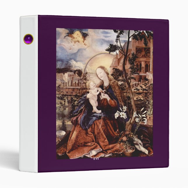 NATIVITY WITH WHITE LILLES - MAGIC OF CHRISTMAS 3 RING BINDER (Front/Spine)