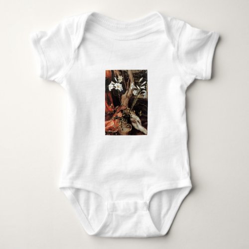 NATIVITY WITH WHITE LILLES _ MAGIC OF CHRISTMAS BABY BODYSUIT