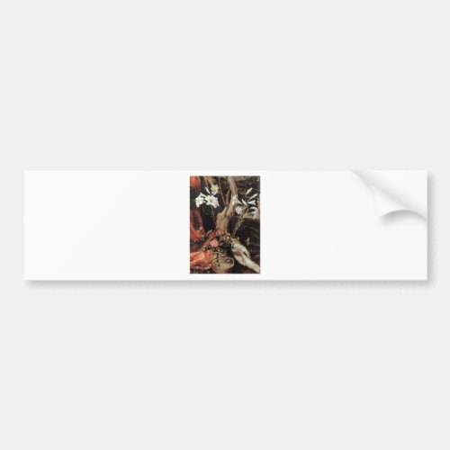 NATIVITY WITH WHITE LILLES _ MAGIC OF CHRISTMAS BUMPER STICKER