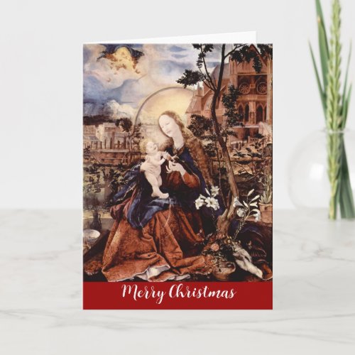 NATIVITY WITH WHITE LILLES _ MAGIC OF CHRISTMAS HOLIDAY CARD