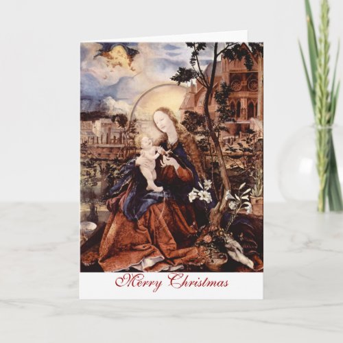 NATIVITY WITH WHITE LILLES _ MAGIC OF CHRISTMAS HOLIDAY CARD