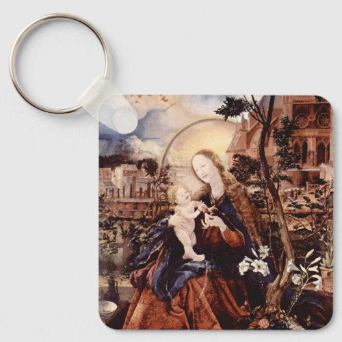 NATIVITY WITH WHITE LILLES _ MAGIC OF CHRISTMAS KEYCHAIN