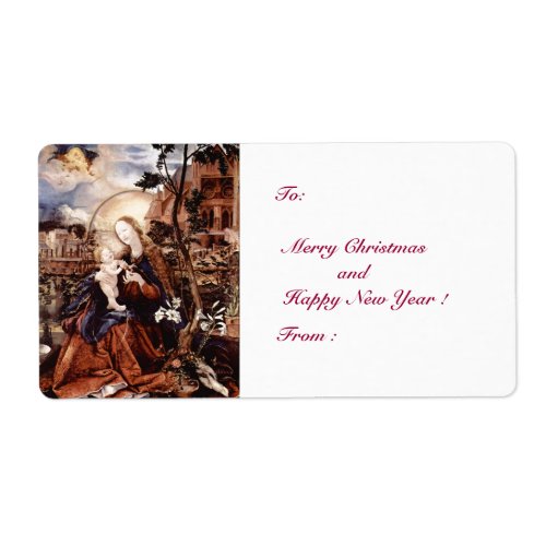 NATIVITY WITH WHITE LILLES _ MAGIC OF CHRISTMAS LABEL