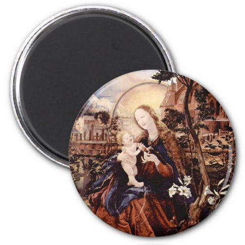NATIVITY WITH WHITE LILLES _ MAGIC OF CHRISTMAS MAGNET