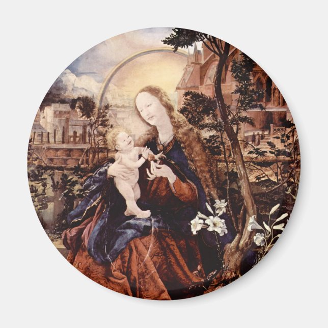 NATIVITY WITH WHITE LILLES - MAGIC OF CHRISTMAS MAGNET (Front)