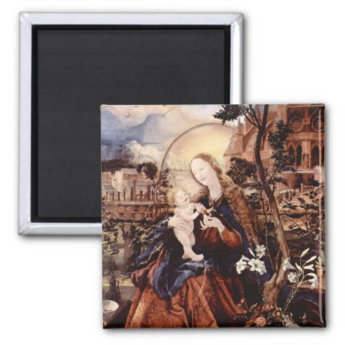 NATIVITY WITH WHITE LILLES _ MAGIC OF CHRISTMAS MAGNET