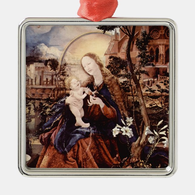 NATIVITY WITH WHITE LILLES - MAGIC OF CHRISTMAS METAL ORNAMENT (Front)