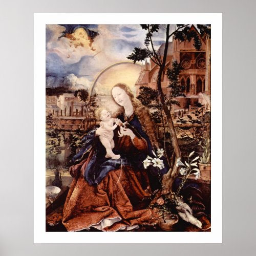 NATIVITY WITH WHITE LILLES _ MAGIC OF CHRISTMAS POSTER