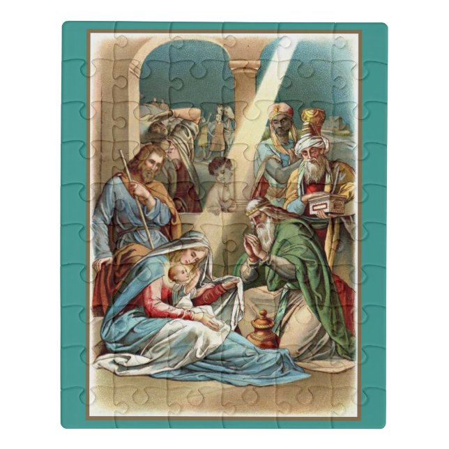 Nativity With Wise Men Jigsaw Puzzle (Puzzle Vertical)