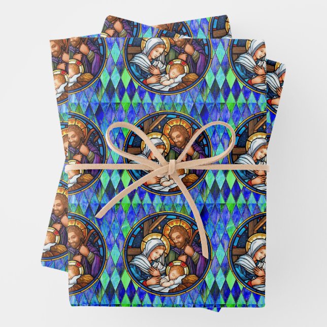 Nativity Wrapping Paper Sheets (In situ)