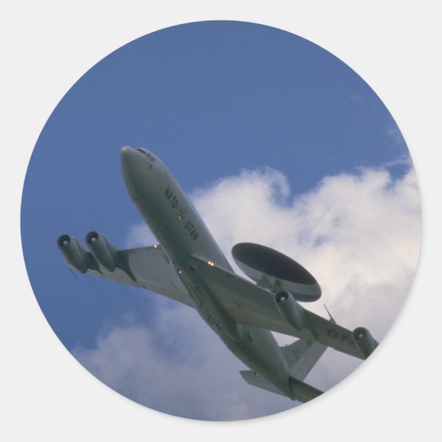 NATO E-3A Sentry AWACS aircraft Classic Round Sticker (Front)
