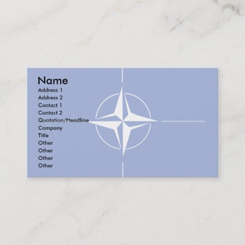 Nato Flag Business Card Templates