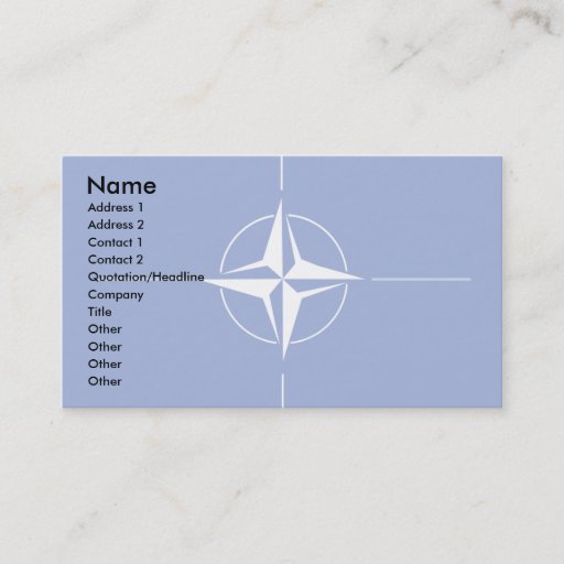 Customizable Nato Flag Business Card Templates