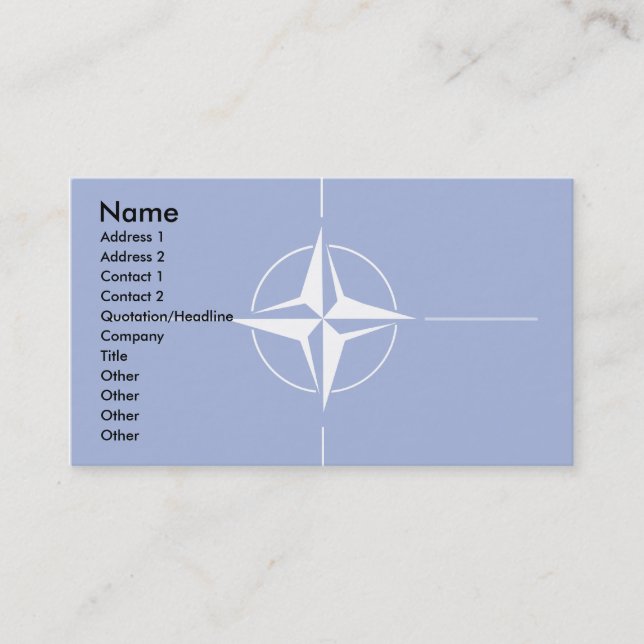 Nato Flag Business Card (Front)