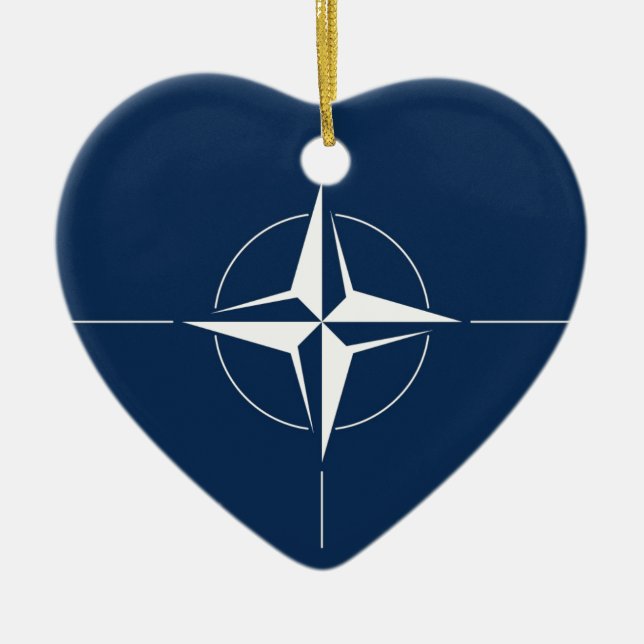 NATO Flag Ceramic Ornament (Front)