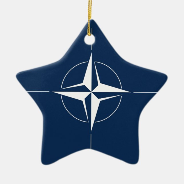 NATO Flag Ceramic Ornament (Front)
