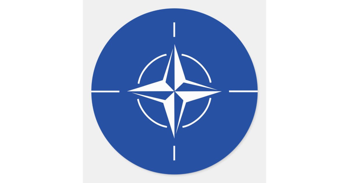 nato flag classic round sticker | Zazzle
