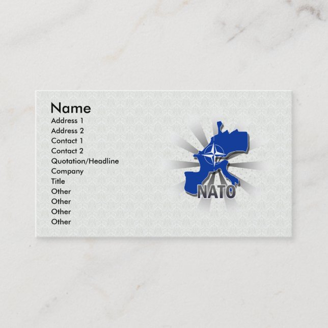 Nato Flag Map 2.0 Business Card (Front)