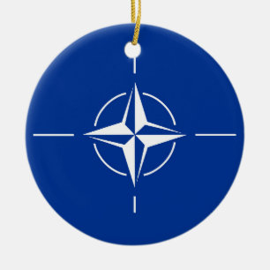 nato flag North Atlantic Treaty Organization Allia Ceramic Ornament