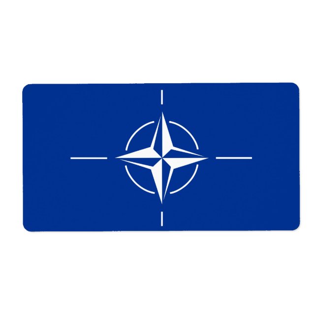 nato flag North Atlantic Treaty Organization Allia Label (Front)