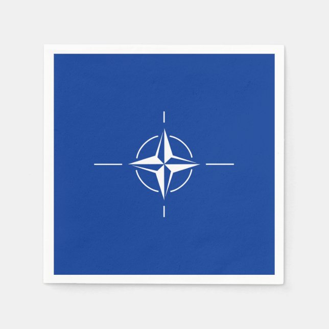 nato flag North Atlantic Treaty Organization Allia Napkins (Front)