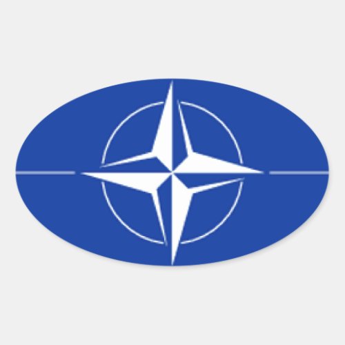 NATO Flag Oval Sticker