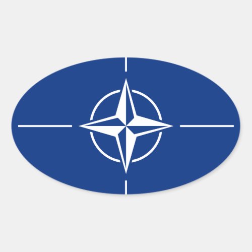 NATO Flag Oval Sticker