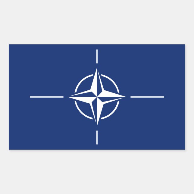 NATO Flag Rectangular Sticker (Front)
