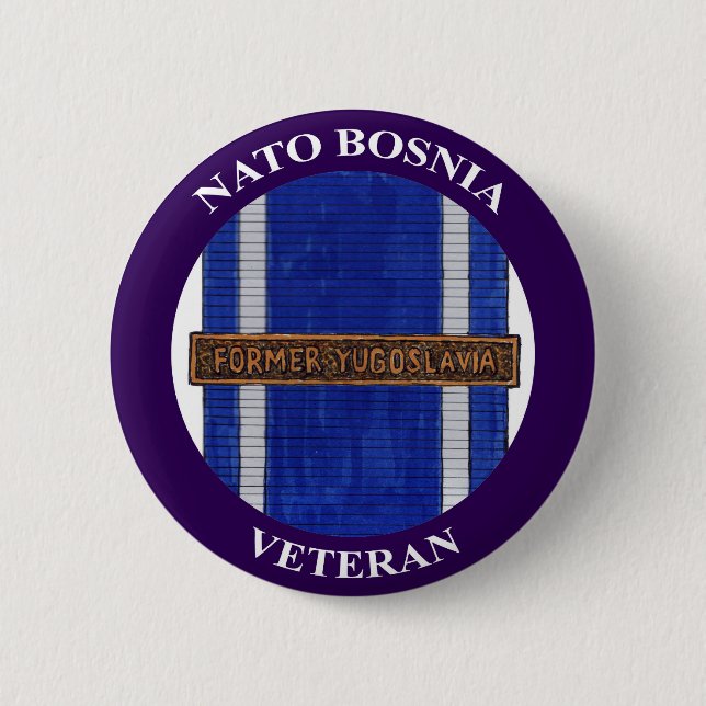 NATO Former Yugoslavia Veteran badge Button (Front)