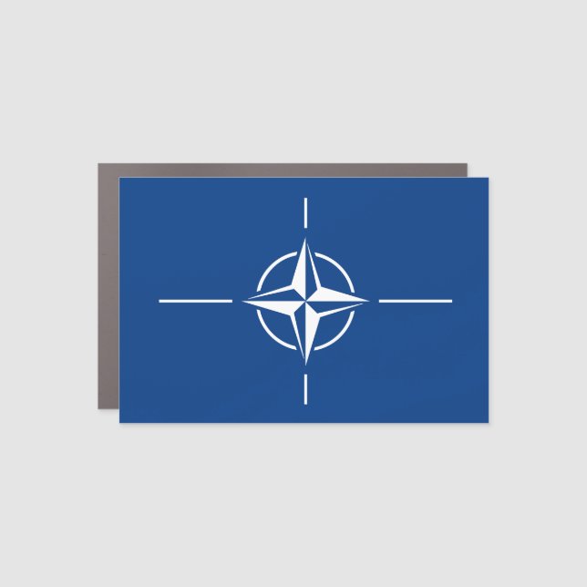 NATO North Atlantic Treaty Organization Car Magnet (Front)