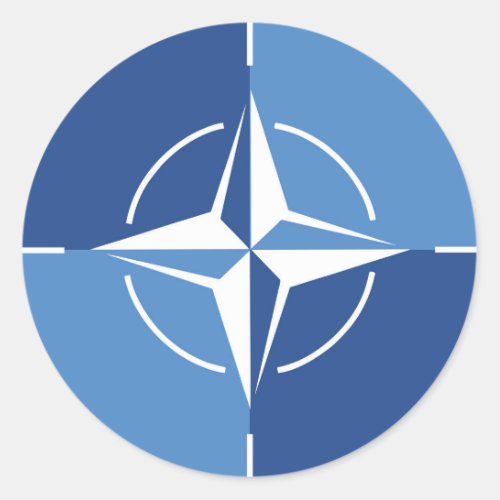 NATO ONAT flag symbol North Atlantic Treaty Organi Classic Round Sticker
