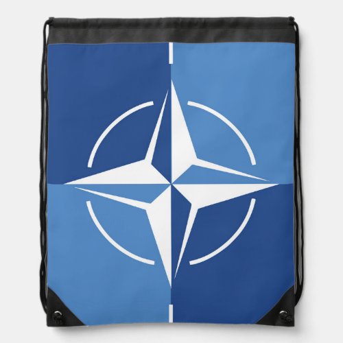 NATO ONAT flag symbol North Atlantic Treaty Organi Drawstring Bag